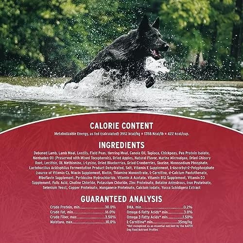 Annamaet Grain-Free Manitok Red Meat Formula Dry Dog Food, 5 lb | Fresh Lamb, Grain-Free & Potato-Free thumbnail 4