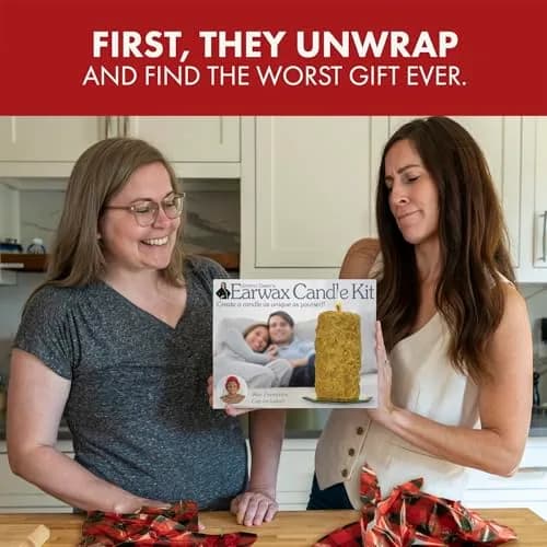 Prank-O Earwax Candle Kit Prank Gift Box - Funny Gag Gift Packaging for Parties, 28.5cm (11.25") W x 22.8cm (9") H x 8.2cm (3.25") D thumbnail 3