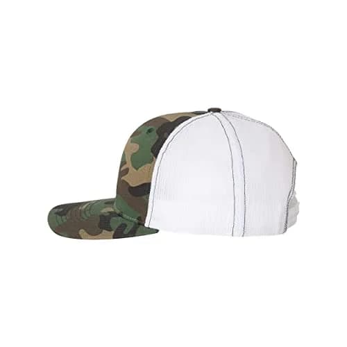 Richardson Unisex Green Camo/White Trucker Baseball Cap - One Size - view 3