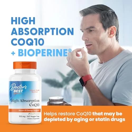 Doctor's Best High Absorption CoQ10 with BioPerine 100 mg 360 Veggie Capsules | Heart Health & Energy Production thumbnail 3