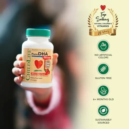 ChildLife Essentials Pure DHA for Kids, Berry, 90 Softgels (Pack of 3) | Supports Brain Growth & Focus thumbnail 4
