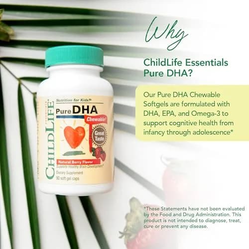 ChildLife Essentials Pure DHA for Kids, Berry, 90 Softgels (Pack of 3) | Supports Brain Growth & Focus thumbnail 3