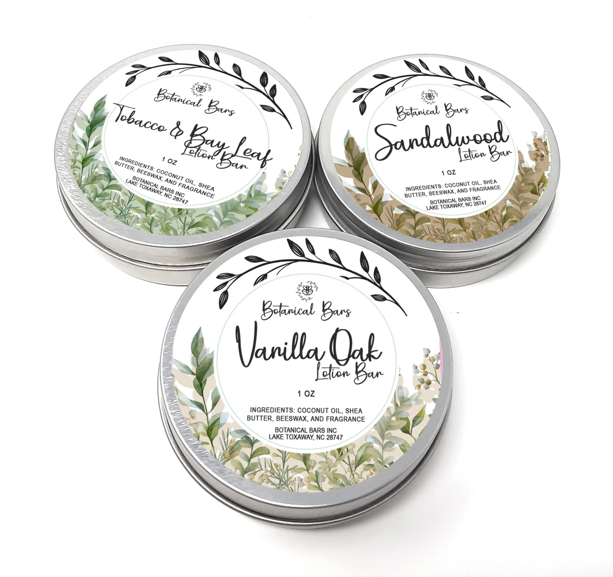Botanical Bars Men's Lotion Set - 3 1oz Lotion Bars | Nourishing, Pocket-Sized, Gift-Ready — 0.33 Ounce