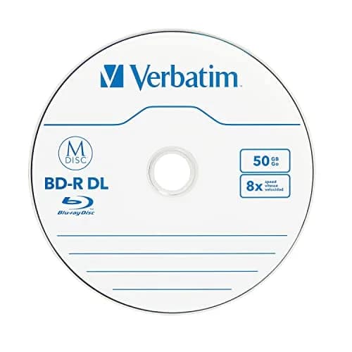 Verbatim M DISC BD-R DL 50GB 8X with Branded Surface | 25pk Spindle, White thumbnail 2