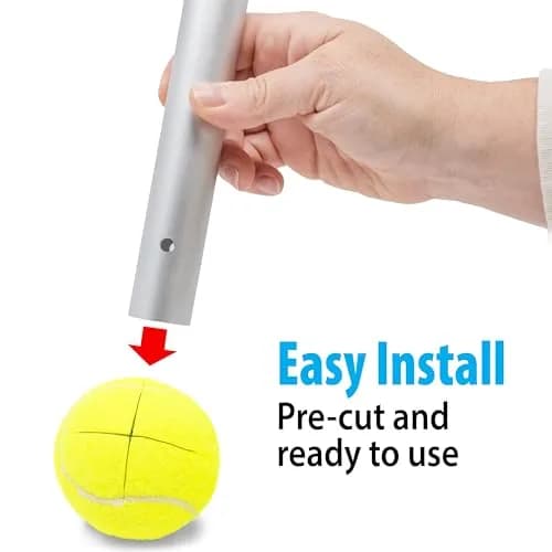 Top Glides Precut Walker Tennis Ball Glides - Yellow - 2 Pairs | Durable Rubber Replacement for Walkers thumbnail 3