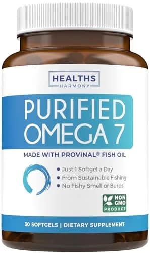 Healths Harmony Omega 7 Supplement 30 Softgels | Purity & Potency from Provinal (1 Month Supply) thumbnail 1