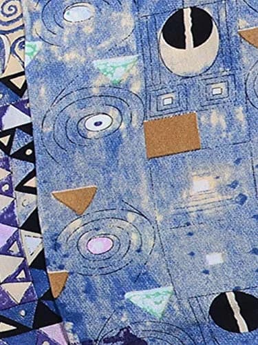 Salutto Blue Silk Scarf | Van Gogh Painted Art, 60x16.5in, Perfect for Elegant Occasions thumbnail 5