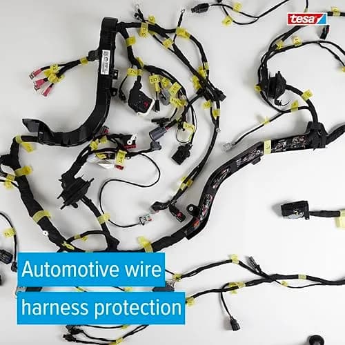 tesa 51036 PET Cloth Automotive Wire Harness Tape 19mm x 25m (0.75" x 27yds) | High-Performance Abrasion Protection thumbnail 3