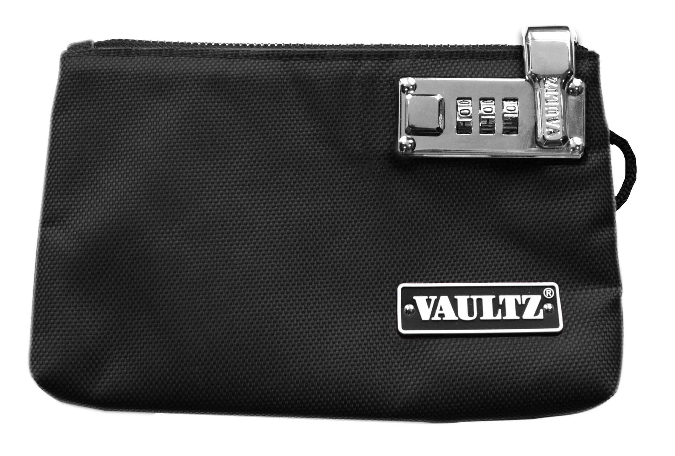 Vaultz Black Locking Accessories Pouch, 5 x 8 Inches - Secure Zippered Storage - main product image