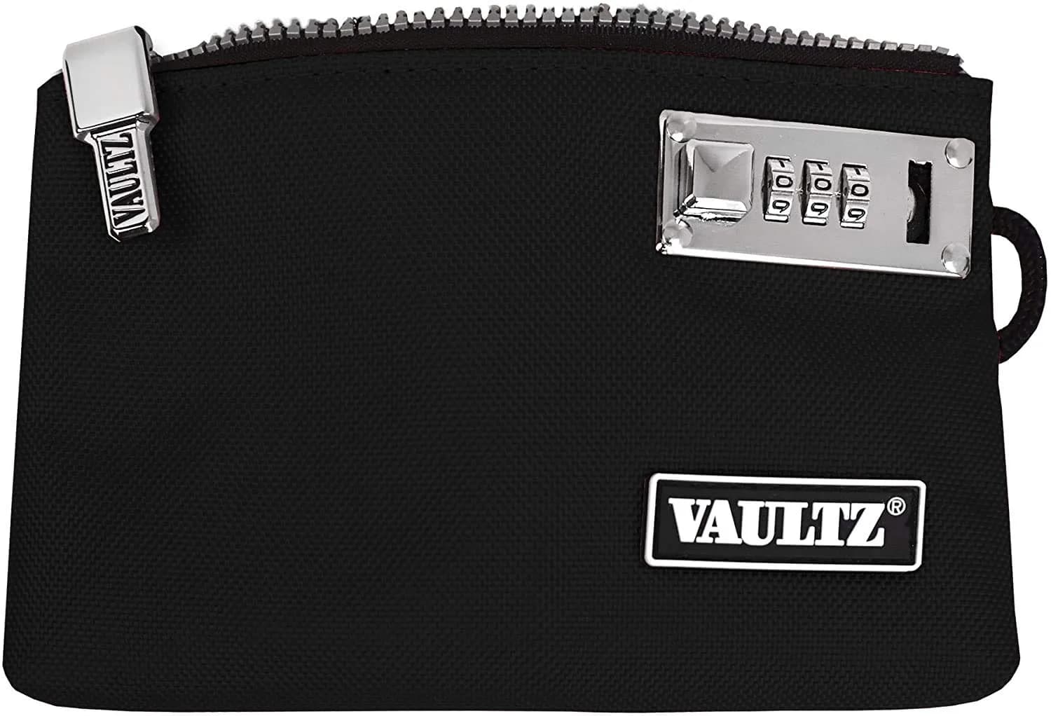 Vaultz Black Locking Accessories Pouch, 5 x 8 Inches - Secure Zippered Storage - view 2