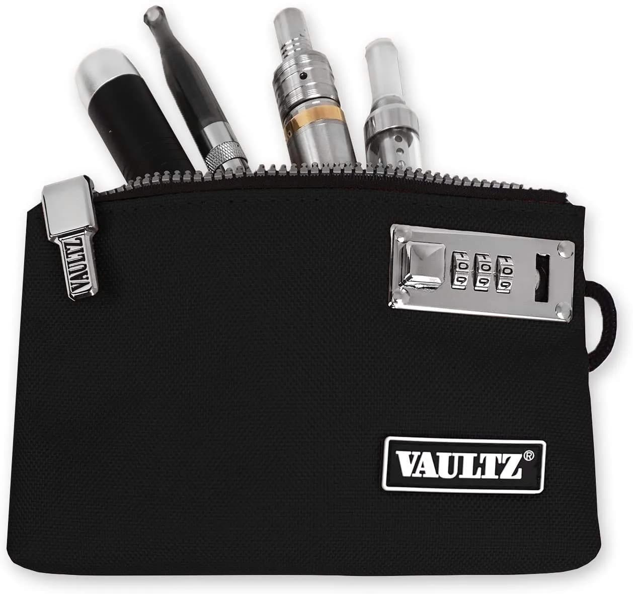 Vaultz Black Locking Accessories Pouch, 5 x 8 Inches - Secure Zippered Storage - view 3