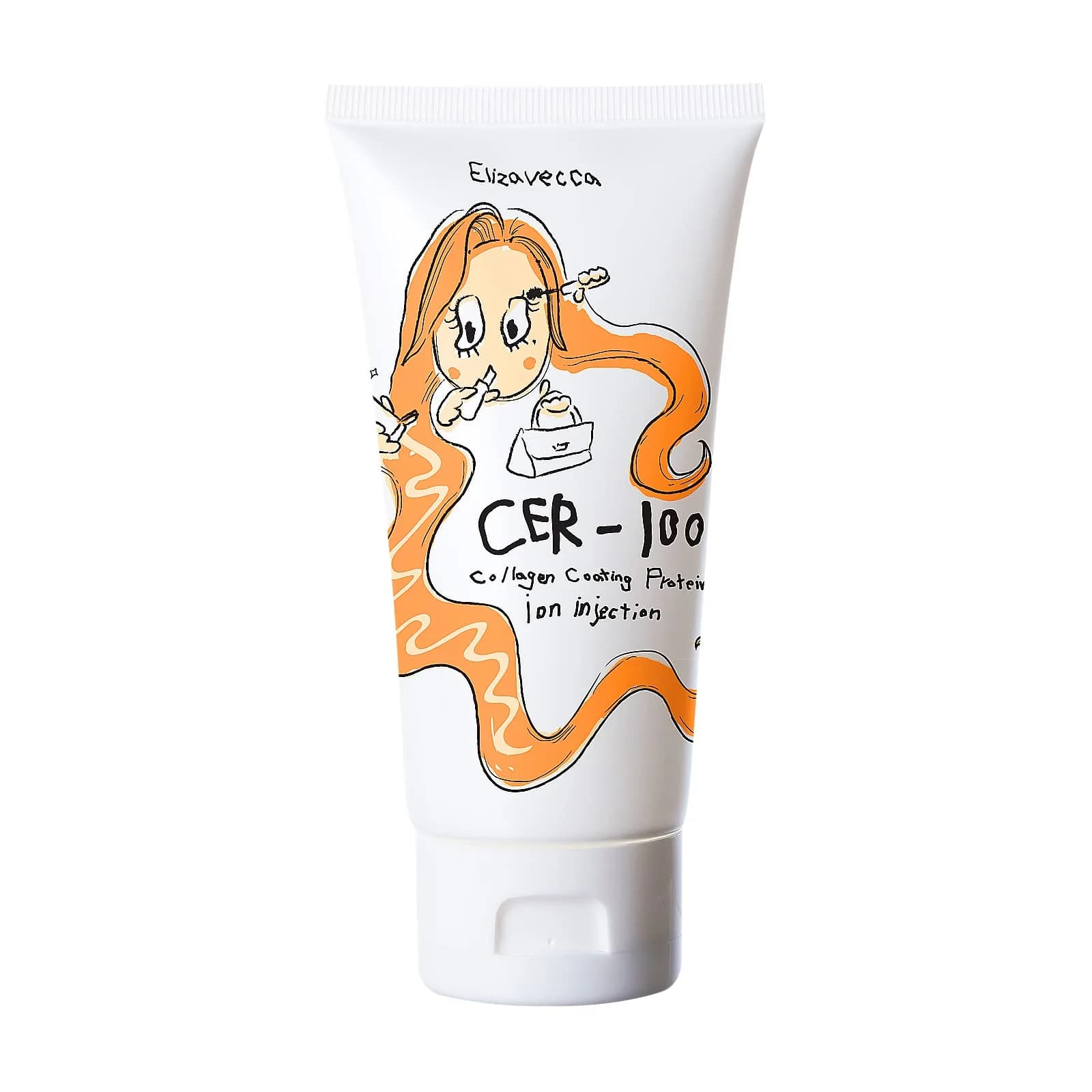 Elizavecca CER-100 Collagen Coating Protein Ion Injection Hair Essence Cream 50ml (1.7 Fl Oz) | Deep Conditioning for Dry, Frizzy Hair - main product image