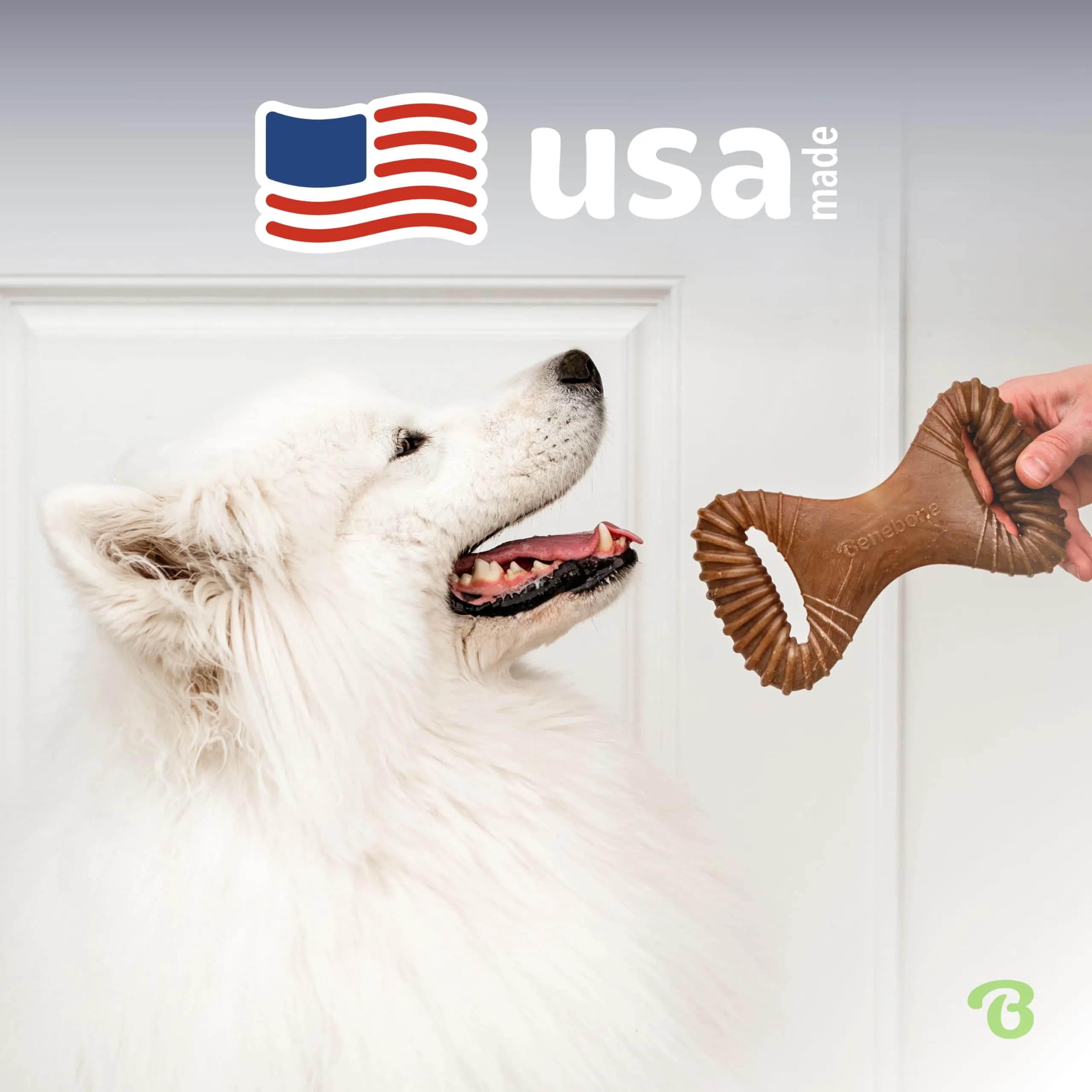 Benebone Dental Durable Dog Chew Toy for Aggressive Chewers, Real Peanut, Medium 230g (0.52 lb) | Tough Chew Toy for Strong Dogs - view 5