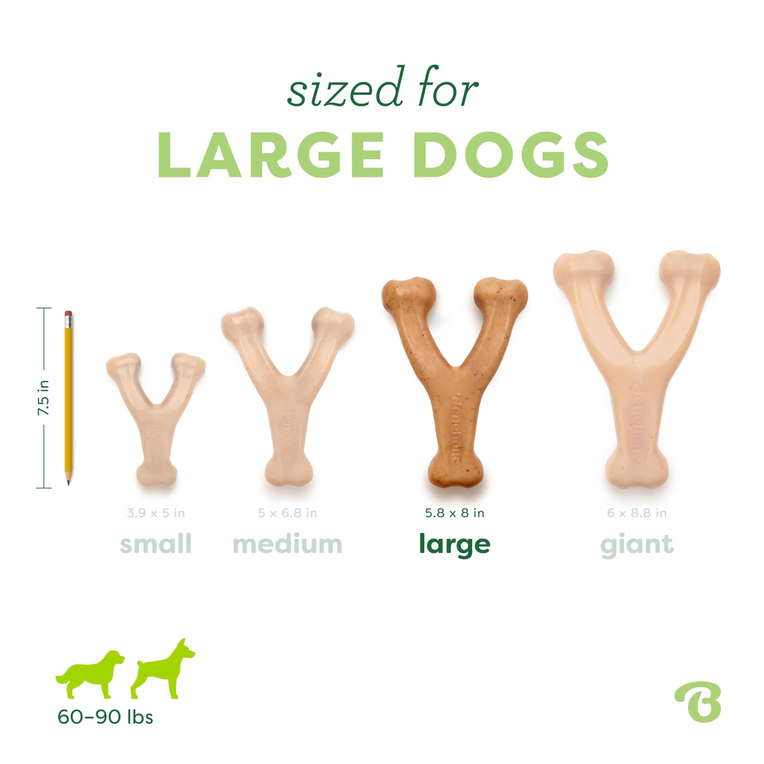 Benebone Wishbone Durable Dog Chew Toy Large Real Chicken Flavor | Tough Nylon for Aggressive Chewers - view 4