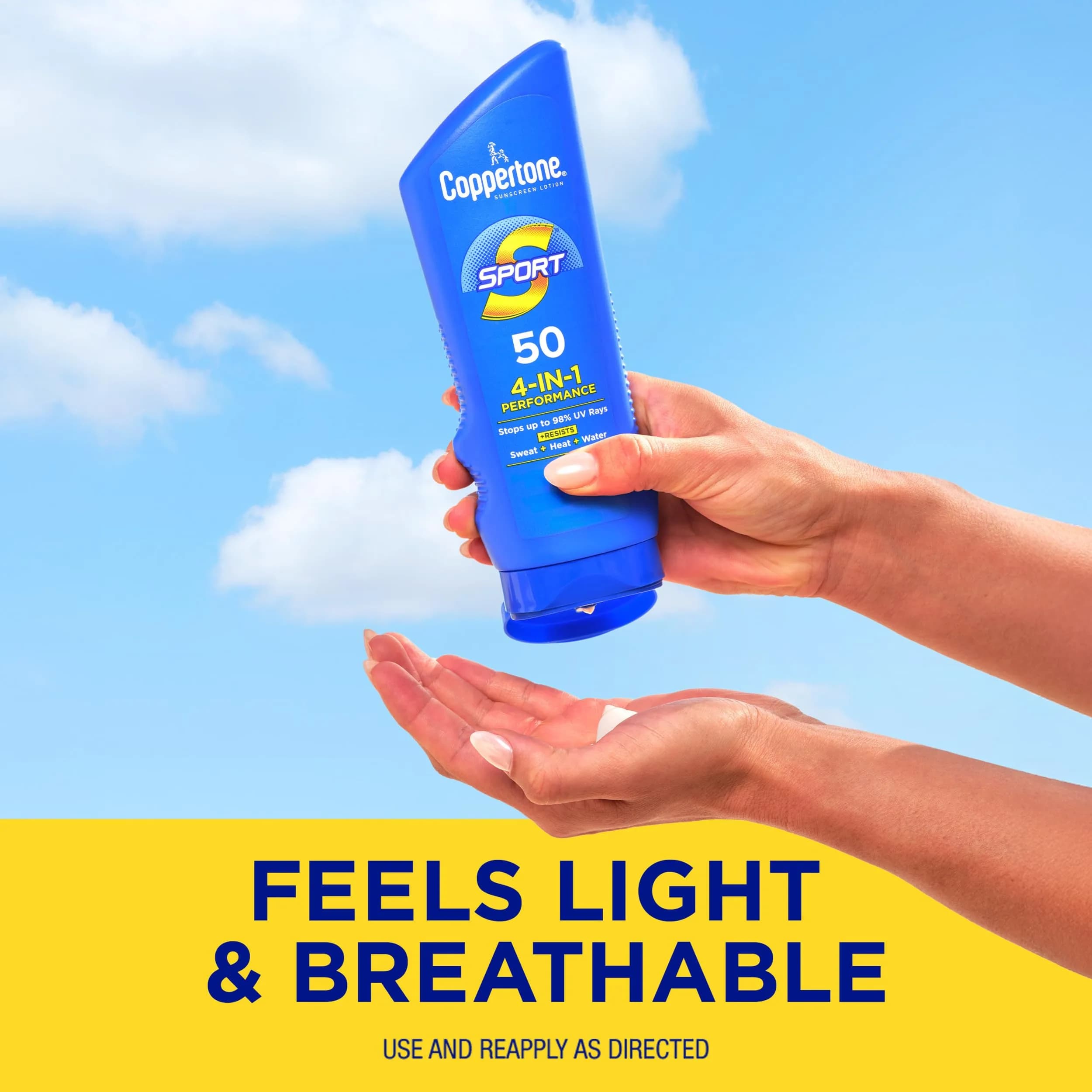 Coppertone Sport SPF 50 Sunscreen Lotion 198ml (7 Fl Oz) | Water Resistant 80 Min - view 7