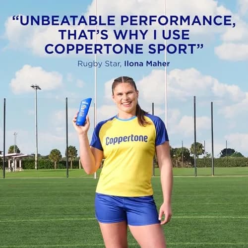 Coppertone Sport SPF 50 Sunscreen Lotion 198ml (7 Fl Oz) | Water Resistant 80 Min thumbnail 2