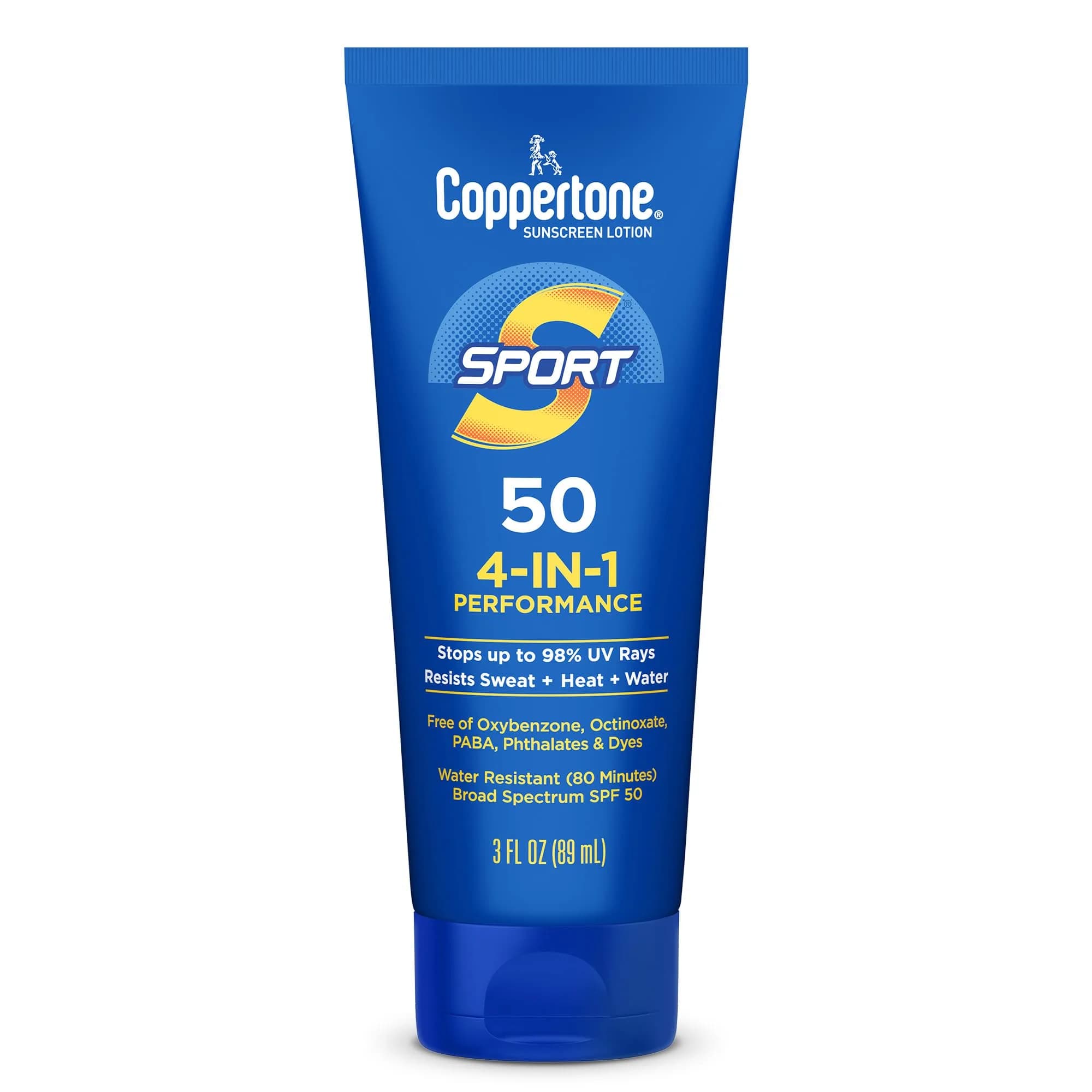 Coppertone Sport SPF 50 Broad Spectrum Sunscreen Lotion (3 Fl Oz) | High-Performance Sunscreen for Active Lifestyles - main product image