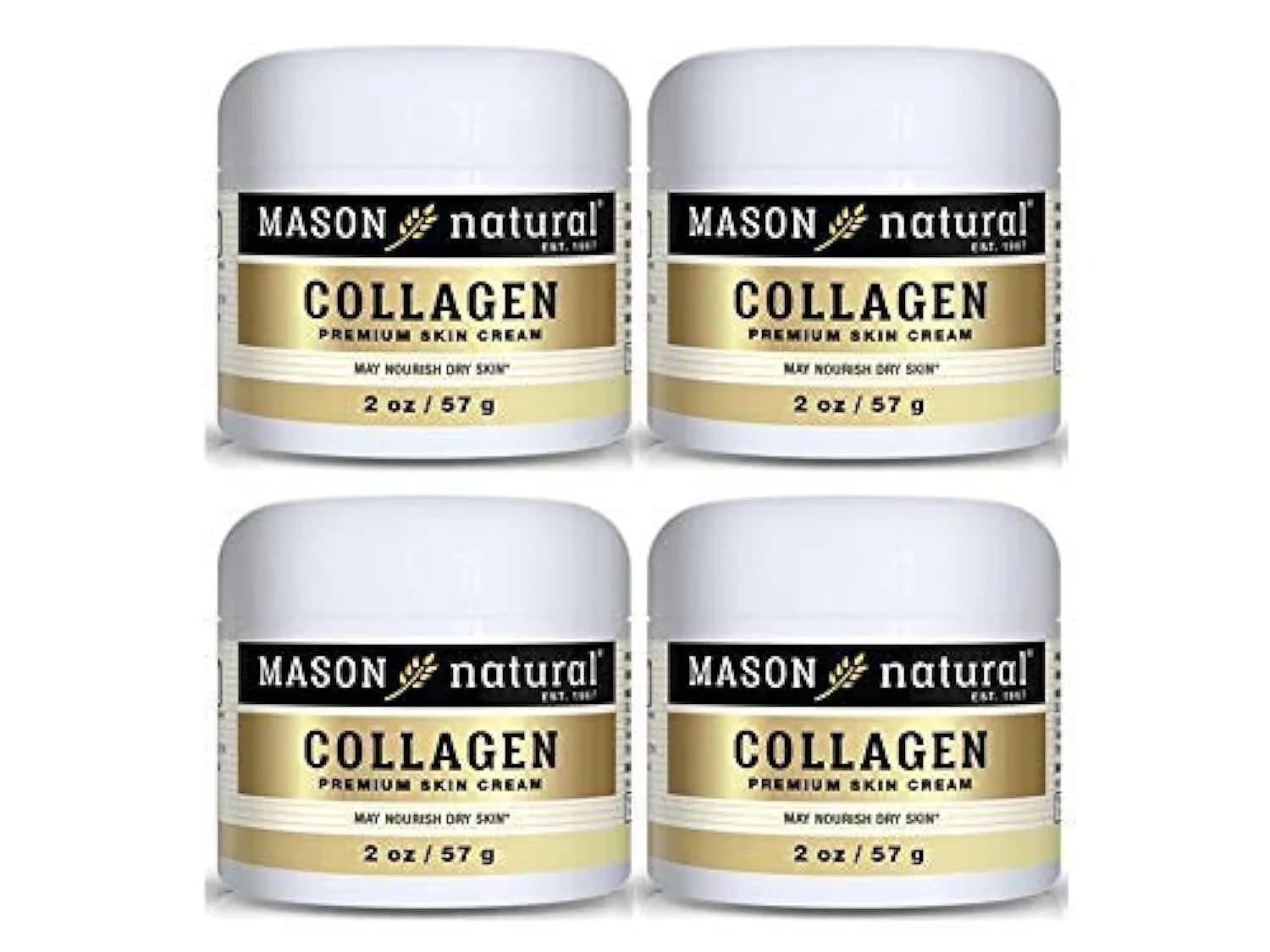 MASON NATURAL Collagen Skin Cream 2 OZ | Anti Aging Moisturizer with Pear Scent, Paraben Free