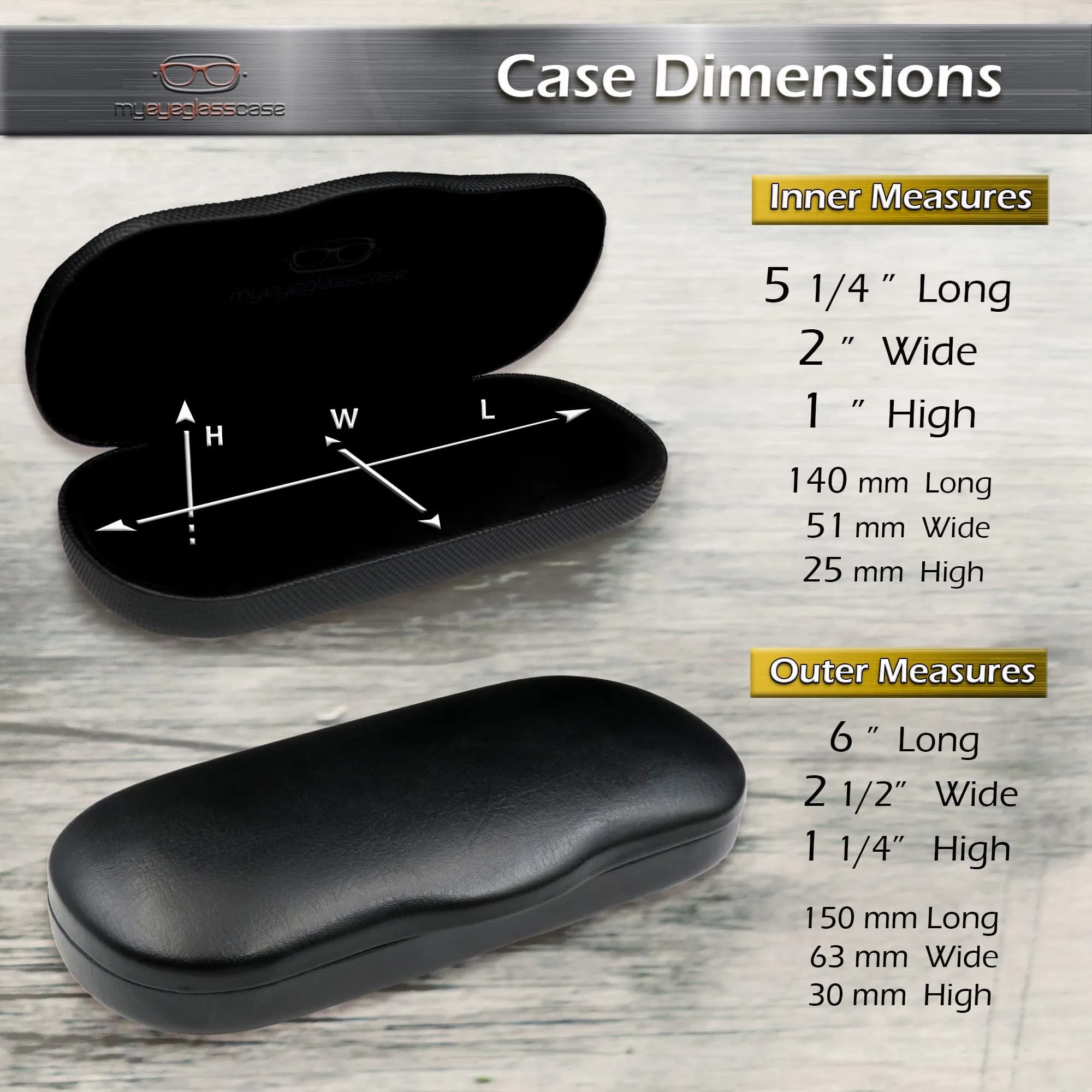 MyEyeglassCase Glasses Case Hard Shell for Small - Medium Frames | Stylish & Protective thumbnail 5