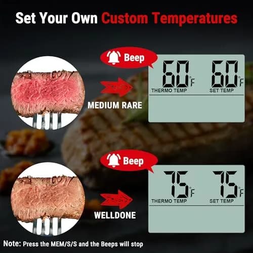 TempPro TP16 Large LCD Digital Meat Thermometer with Stainless Steel Probe | Cooks Meats Perfectly Every Time thumbnail 4