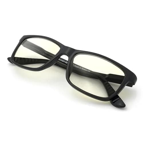 J+S Blue Light Blocking Glasses Rectangular Black Frame | 45mm Lens Width (1.77 in) thumbnail 1