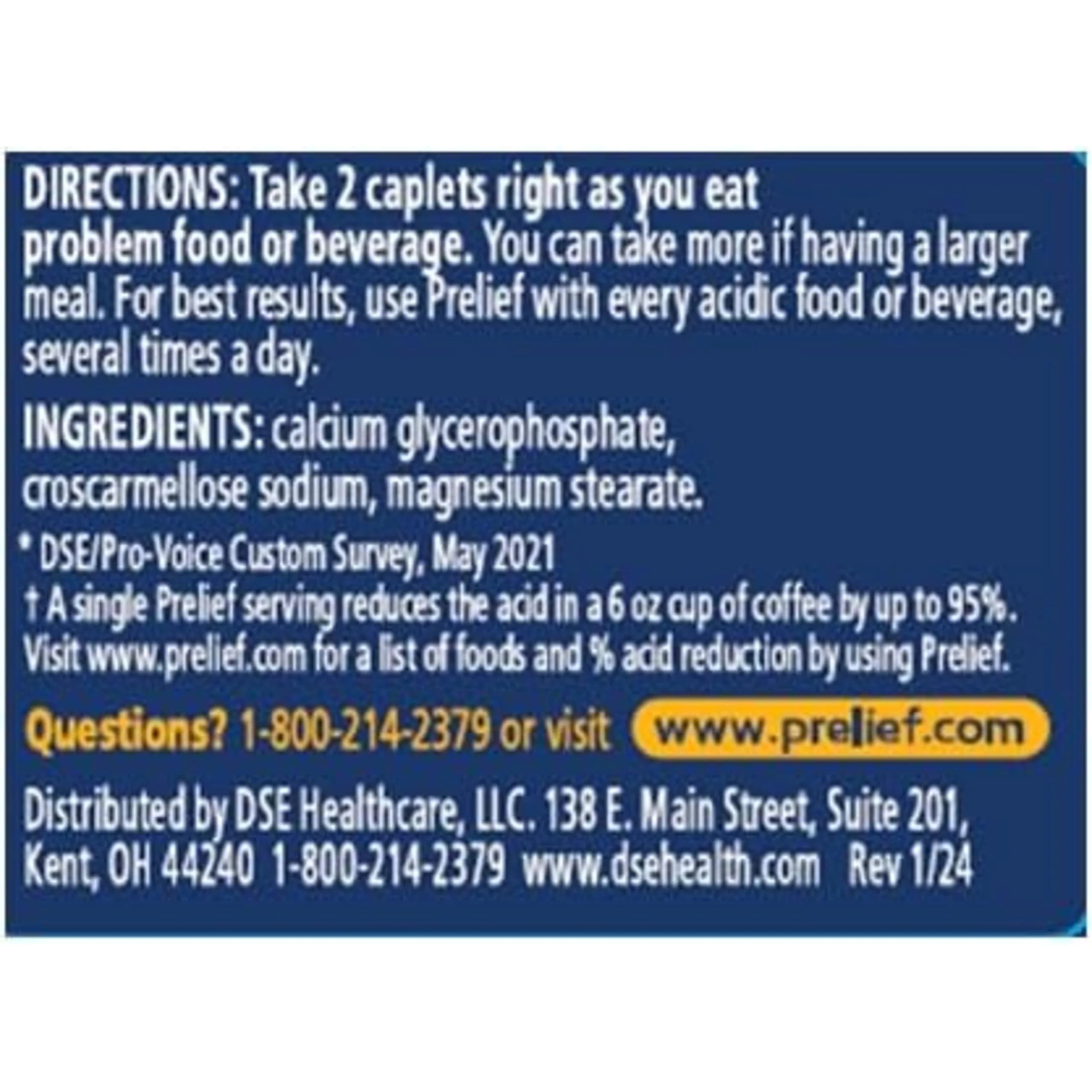 PRELIEF Acid Reducer Caplets Dietary Supplement 120 Count | Drug-Free Calcium Supplement for Heartburn Relief - view 9