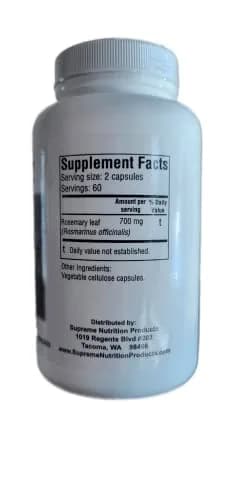Supreme Nutrition Rosemary Supreme, 120 Vegetarian Capsules | Pure Rosemary Leaf Supplement for Wellness thumbnail 2