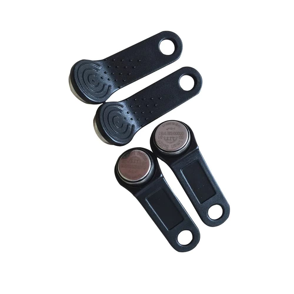 YARONGTECH DS1990A-F5 iButton 10pcs (16mm x 56mm) | Read-Only Electronic Key Tags for Access Control — Black