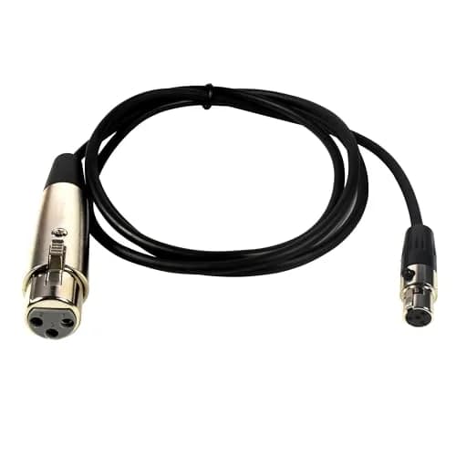 HQRP 4-Pin Mini TA4F to XLR Female Microphone Adapter Cable 1.2m (4ft) | Balanced Audio for Shure Wireless Systems thumbnail 3