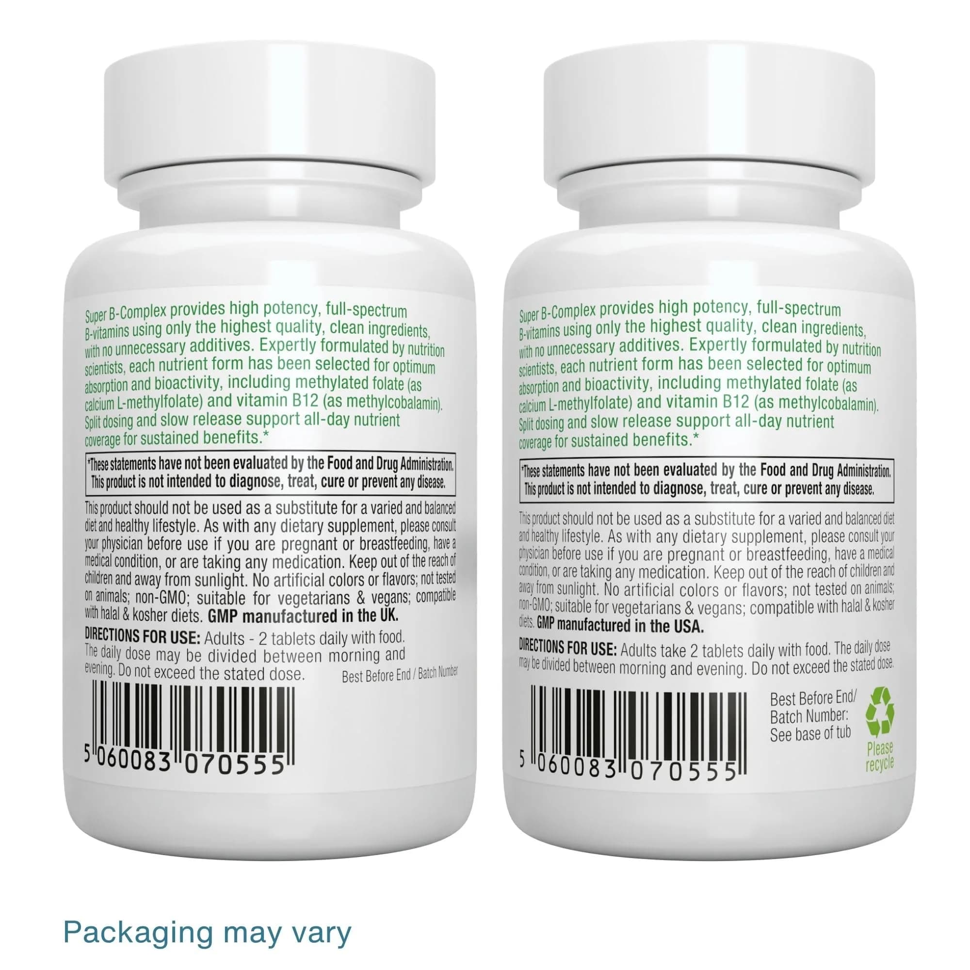 Igennus High Absorption Super B-Complex Tablets 60 Count (2 Month Supply) | Methylated B Vitamins for Energy & Mood - view 8