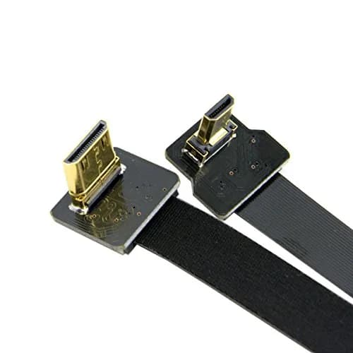 cablecc 90 Degree Down Angled FPV Micro HDMI to Mini HDMI Cable 20cm for GOPRO Multicopter thumbnail 5