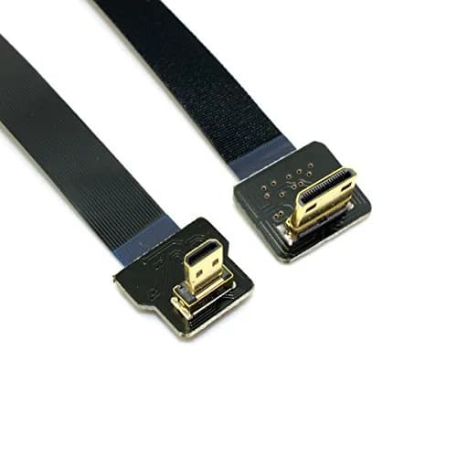 cablecc 90 Degree Down Angled FPV Micro HDMI to Mini HDMI Cable 20cm for GOPRO Multicopter thumbnail 6