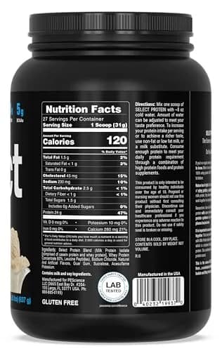 PEScience Select Protein Powder, Gourmet Vanilla, 27 Servings | Premium Milk Protein Blend for Lean Muscle thumbnail 7