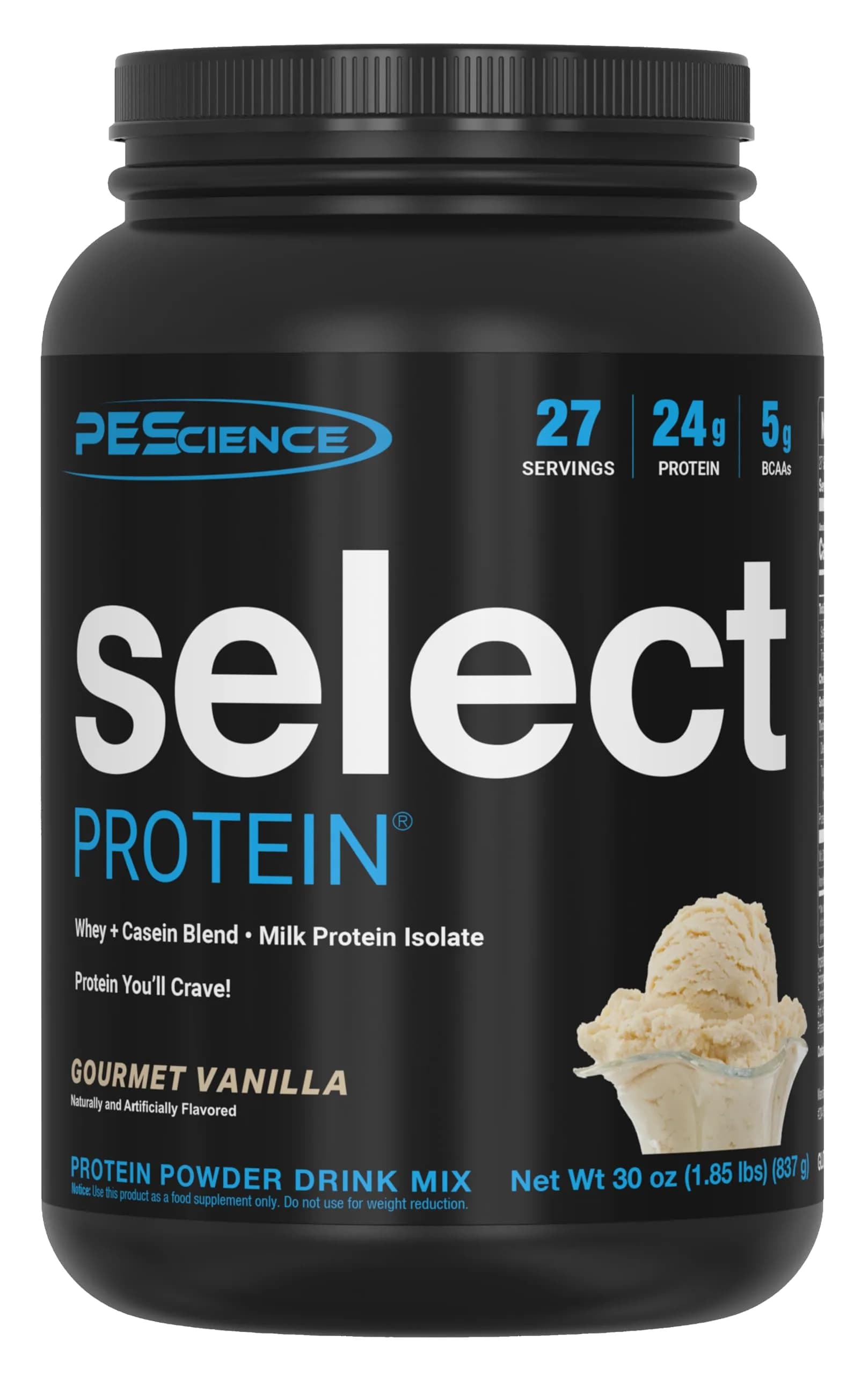 PEScience Select Protein Powder, Gourmet Vanilla, 27 Servings | Premium Milk Protein Blend for Lean Muscle — Gourmet Vanilla