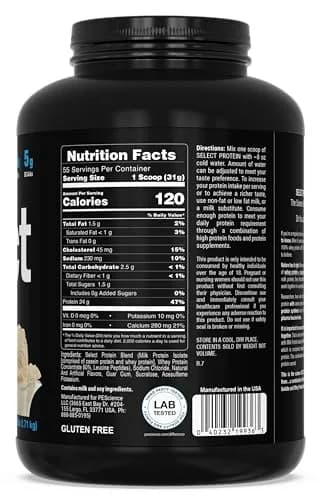 PEScience Select Protein Powder, Gourmet Vanilla, 55 Servings | High-Quality Milk & Casein Blend thumbnail 7