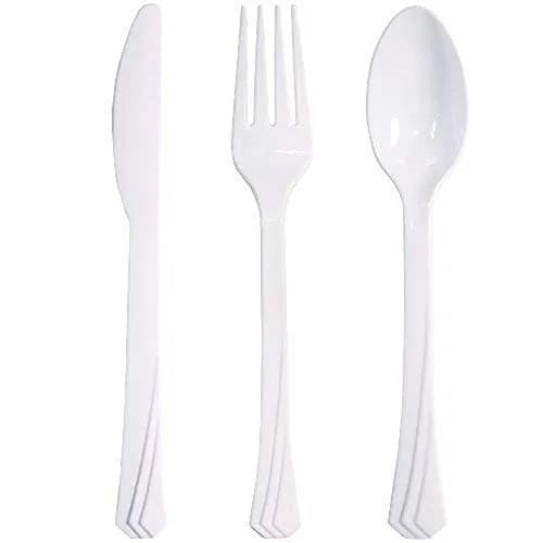 Tiger Chef Red Green White Christmas Flatware Set | Heavyweight Plastic Cutlery for Festive Gatherings thumbnail 3