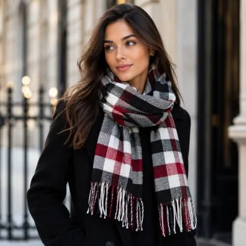 VERONZ Classic Cashmere Feel Winter Scarf 71" x 12" | Luxurious Style for All Seasons thumbnail 5