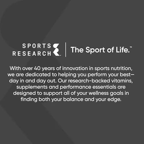 Sports Research Vanilla Collagen Peptides Protein Powder 480g (16.93oz) | 11g Type I & III Collagen per Scoop for Hair, Skin & Joints thumbnail 9