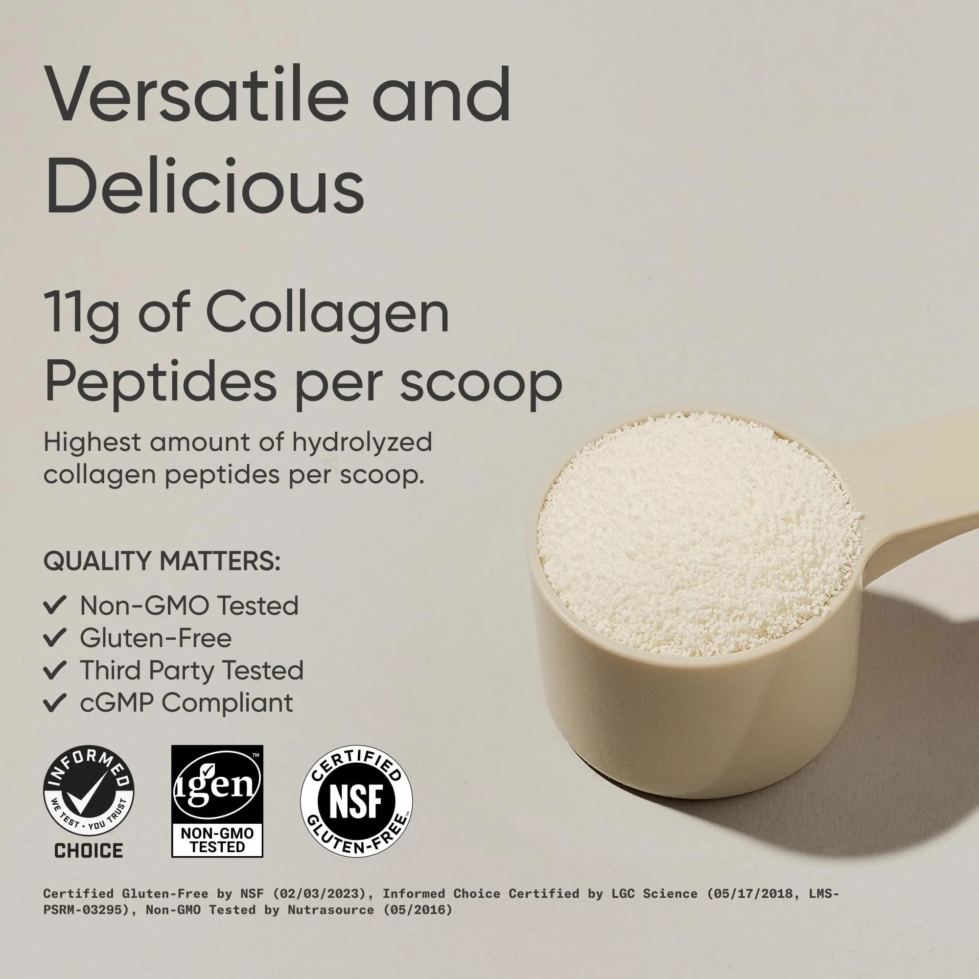 Sports Research Organic Collagen Peptides Powder - Vanilla, 1 Pound | USDA Organic Daily Wellness Support - view 2