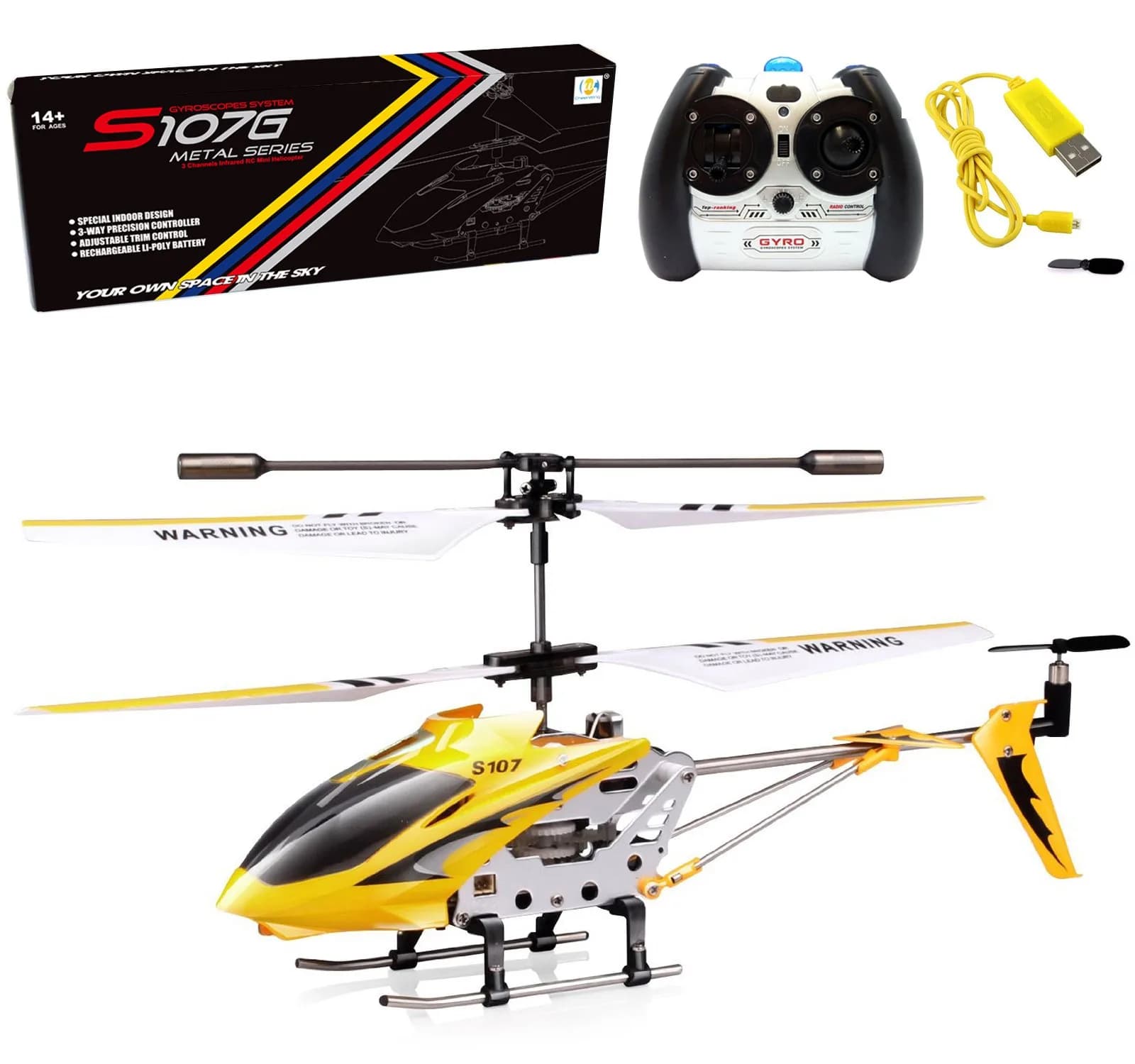 Cheerwing S107/S107G Phantom Mini RC Helicopter 42.7cm (16.8 inches) | 3-Channel with Gyro for Stable Flight - main product image