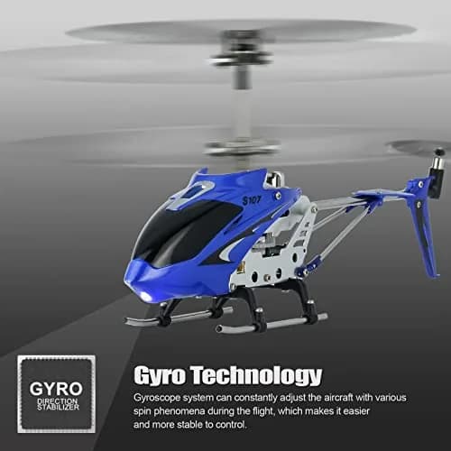 Cheerwing S107 Phantom Mini RC Helicopter Blue | 3-Channel Remote Control with Gyro System thumbnail 3