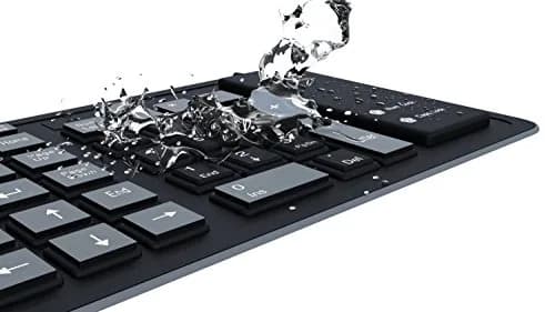 sungwoo Foldable Silicone Keyboard USB Wired Waterproof Rollup Keyboard Black+Grey | 103 Keys thumbnail 4