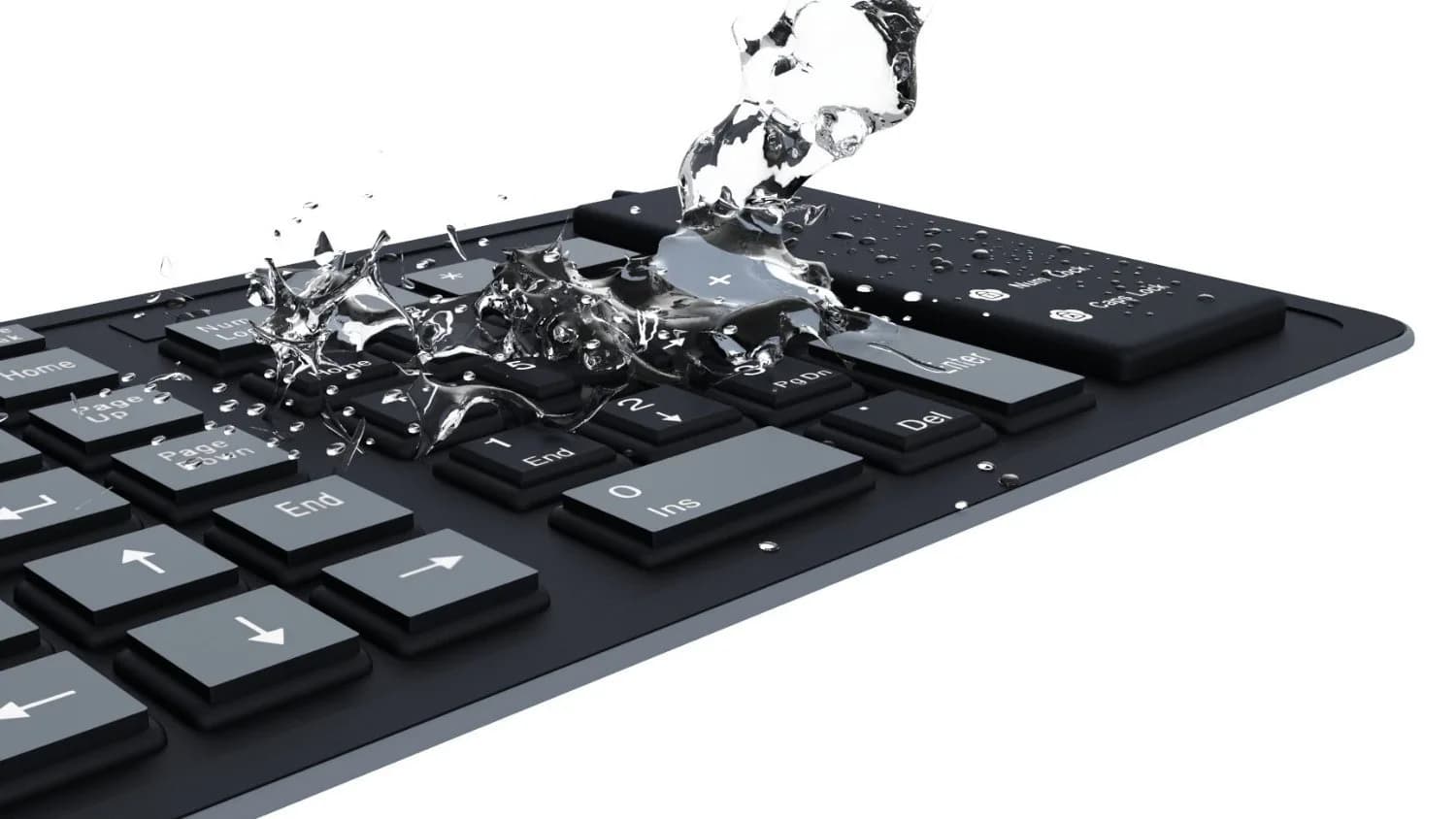 sungwoo Foldable Silicone Keyboard USB Wired Waterproof Rollup Keyboard Black+Grey | 103 Keys - view 4