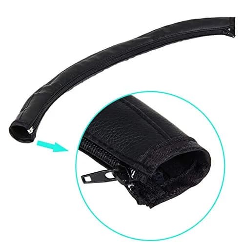 ROMIRUS PU Leather Handle Sleeve Cover for Babyzen YOYO2/YOYO+ Strollers, Black | Protects Original Handle thumbnail 2