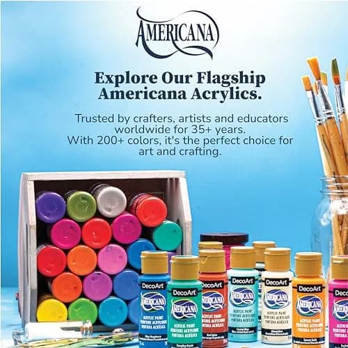 DecoArt Americana Acrylic Paint Set – Popular Colors, 18 Bottles (36 fl oz / 1065 ml) | Premium Pigmented Craft Paint thumbnail 3