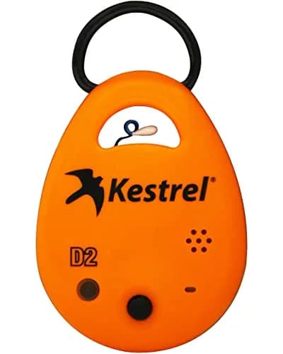 Kestrel Drop D2 Wireless Temperature Humidity Data Logger, Orange | 0.9cm (0.35in) x 1.8cm (0.7in) x 2.4cm (0.9in) thumbnail 1