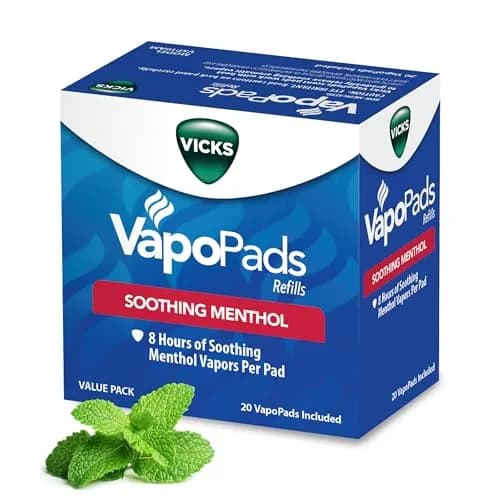 Vicks VapoPads Original Menthol Formula 20-Pack | Soothing Scent Pads for Congestion Relief thumbnail 1
