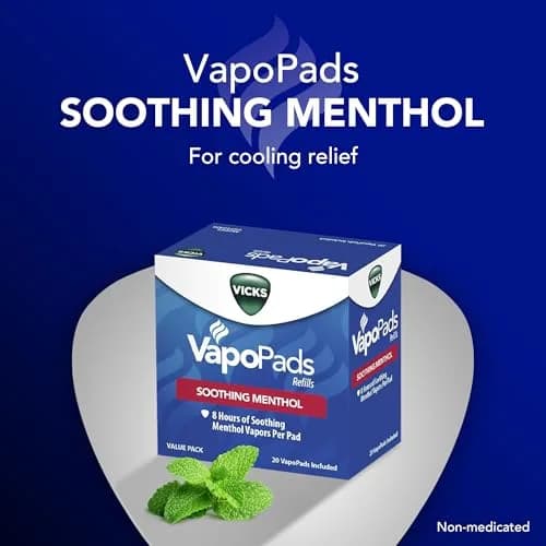 Vicks VapoPads Original Menthol Formula 20-Pack | Soothing Scent Pads for Congestion Relief thumbnail 2