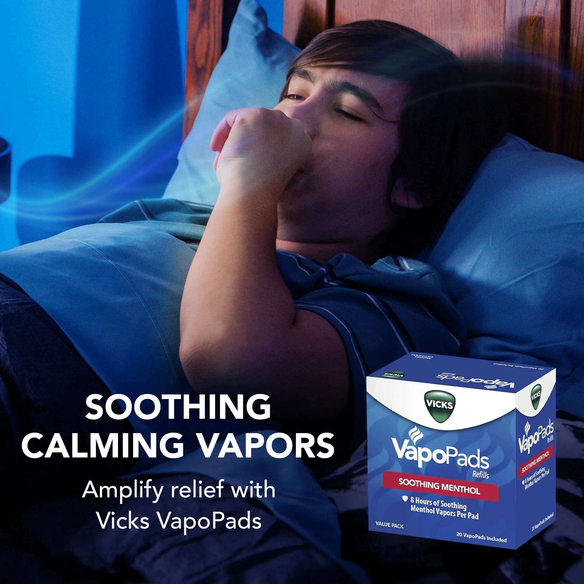 Vicks VapoPads Original Menthol Formula 20-Pack | Soothing Scent Pads for Congestion Relief - view 3