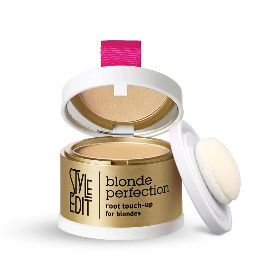 STYLE EDIT Root Touch Up Powder, Medium Blonde 0.14 oz | Instant Gray Concealment, No Residue, Made in USA — MEDIUM BLONDE